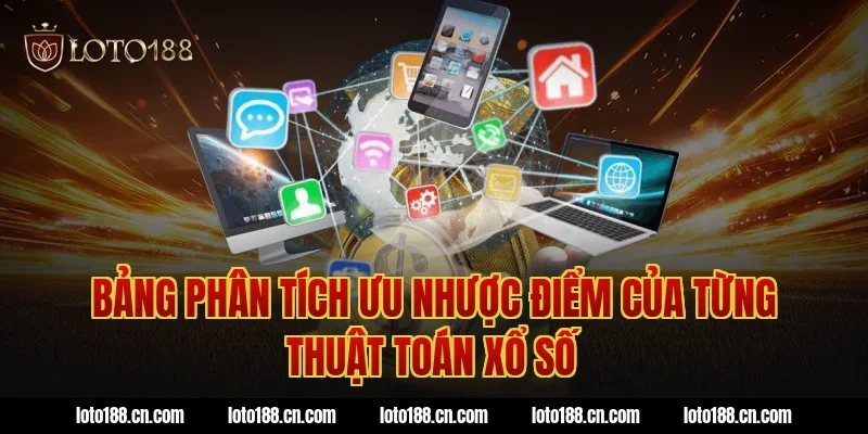Bảng phân tích ưu nhược điểm của từng thuật toán xổ số